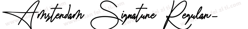 Amsterdam Signature Regular字体转换